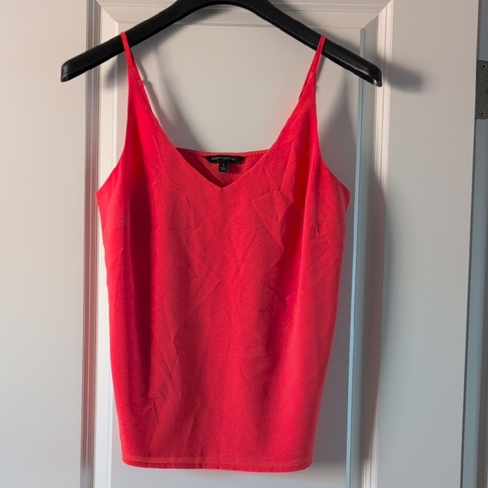 Banana Republic Red Fitted Sleeveless Camisole